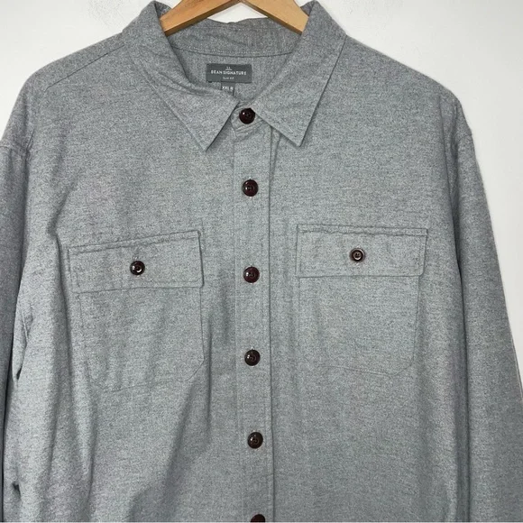 L.L. Bean | Shirts | Ll Bean Shirt Mens 2xl Slim Fit Gray Signature Flannel  Chamois Cloth | Poshmark
